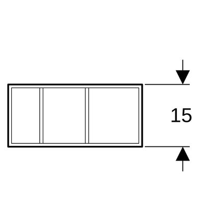 Geberit Xeno2 Schubladeneinsatz H-Teilung 32,3 x 6,2 x 15 cm, Farbe grau Bild 3