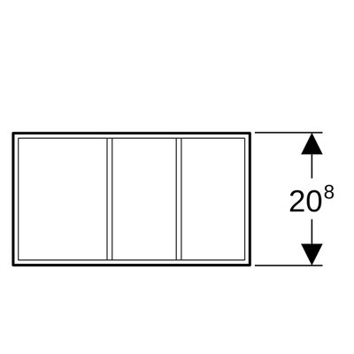 Geberit Xeno2 Schubladeneinsatz H-Teilung 37,3 x 6,2 x 20,8 cm, Farbe grau Bild 4