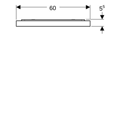 Geberit Xeno2 Lichtspiegel, mit direkter und indirekter Beleuchtung, 60 x 71 x 5,5 cm, 710 x 600 mm Bild 4