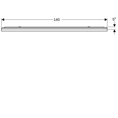 Geberit Xeno2 Lichtspiegel, mit direkter und indirekter Beleuchtung, 140 x 71 x 5,5 cm, 710 x 1400 mm Bild 4