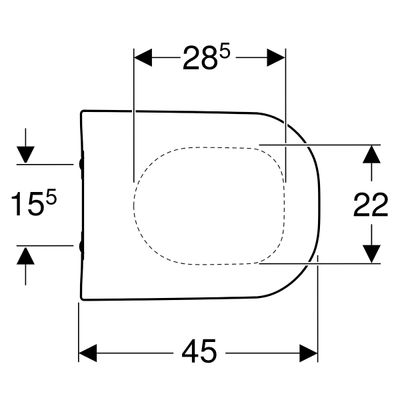 Geberit WC-Sitz mit AS-Autom, WrapOver, chrom Scharnier, Befestigung von oben, Farbe weiß Bild 4