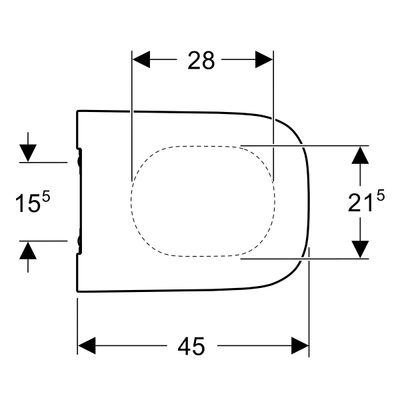 Geberit Smyle WC-Sitz, eckig, schmales Design Sandwichform, mit Absenkautomatik, Farbe weiß Bild 4