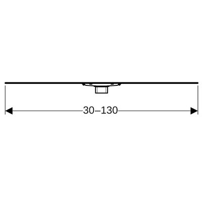 Geberit Duschrinne CleanLine60, 30-130 cm, für dünne Bodenbelaege, 4 x 1300 x 1300 mm Bild 3