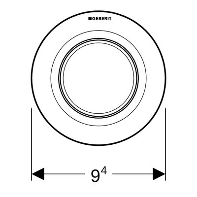 Geberit Typ 01 Fernbetaetigung, rund, pmeum. 1-M-Sp, UP-Drücker, chrom glaenzend, Farbe silberfarben Bild 3