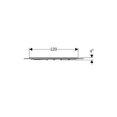 Geberit Duschflaeche aus Varicor, bodeneben,1200 x 1200 mm, weiss, 18 x 1200 x 1200 mm, Farbe weiß Bild 2