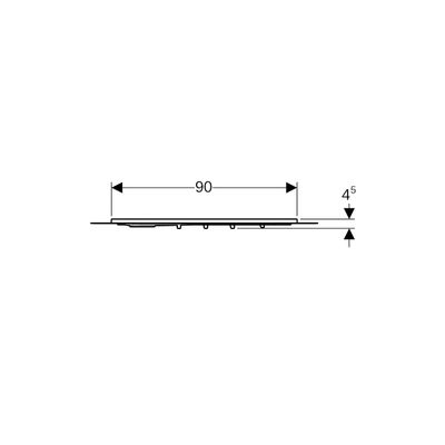 Geberit Duschflaeche aus Varicor, bodeneben,900 x 900 mm, weiss, 18 x 900 x 900 mm, Farbe weiß Bild 2