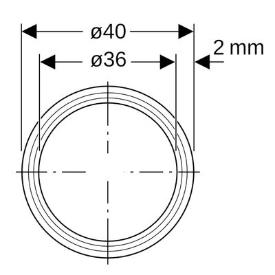 Geberit Rohr, mit 1 Muffe, 500 mm, Farbe schwarz Bild 4