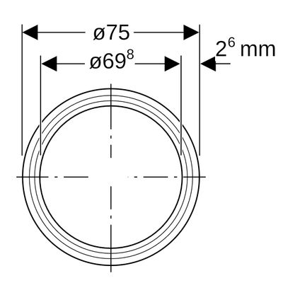 Geberit Rohr, mit 1 Muffe, 250 mm, Farbe schwarz Bild 4