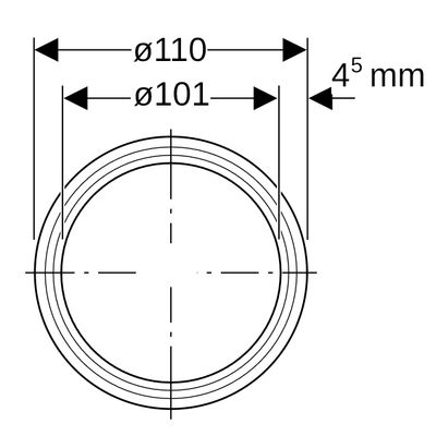 Geberit Rohr, mit 1 Muffe, 500 mm, Farbe schwarz Bild 4