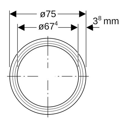 Geberit Rohr, mit 1 Muffe, 250 mm, Farbe schwarz Bild 4