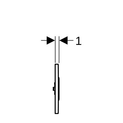 Geberit Urinalsteuerung mit elektronischer Auslösung, Batterie, hgl./mattchromom / hgl, 130 x 130 x 100 mm, Farbe chrom Bild 4