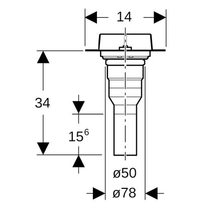 Geberit Rohbauset, zu Duschrinnen CleanLine, stockwerksdurchdringende Installation, 340 mm Bild 3