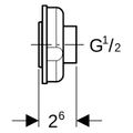 Geberit Duofix Nachrüstadapter, für Urinal, auf Zulauf Rp 1/2" Bild 3