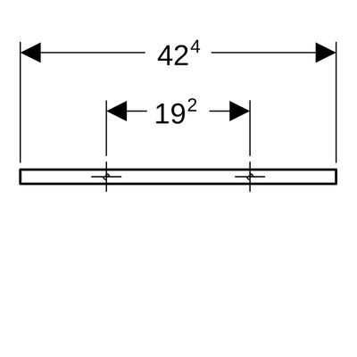 Geberit Handtuchhalter, für Badmöbel 42,4 x 1,9 x 4,9 cm, Farbe lava Bild 2