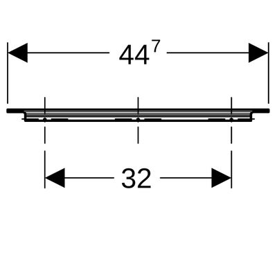 Geberit Griff, B:45 cm, Farbe weiß Bild 4