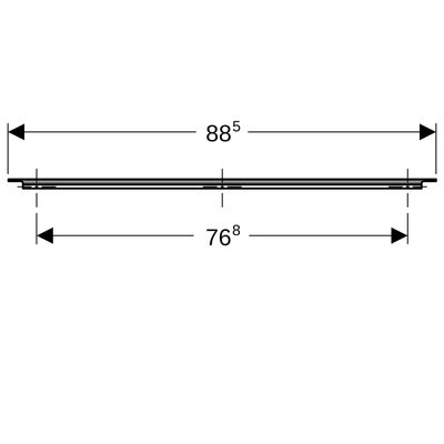 Geberit Griff, B:90 cm hochglanz, Farbe silberfarben Bild 4