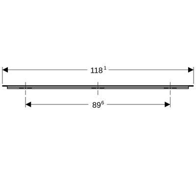 Geberit Griff, B:120 cm hochglanz, Farbe silberfarben Bild 4