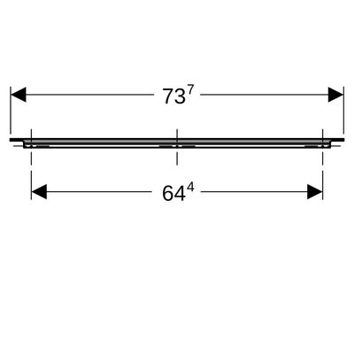 Geberit Griff, B:75 cm, Farbe grau Bild 4