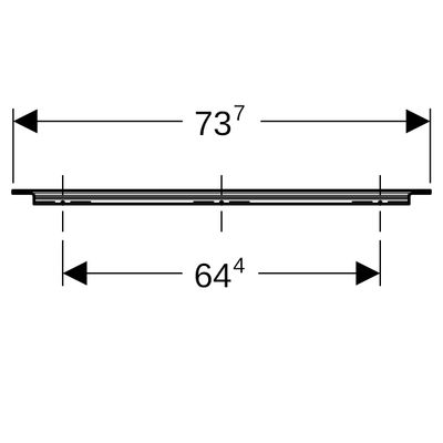 Geberit Griff, B:75 cm, Farbe schwarz Bild 4