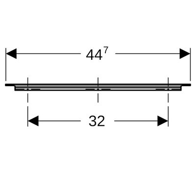 Geberit Griff, B:45 cm, Farbe schwarz Bild 4