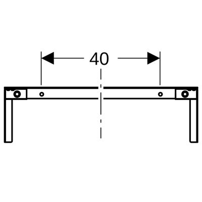 Geberit Duofix Traverse für Elementbefestigung, für Staenderabstand, ab Baujahr 60 cm Bild 3