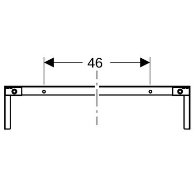 Geberit Duofix Traverse für Elementbefestigung, für Staenderabstand, ab Baujahr 75 cm Bild 3