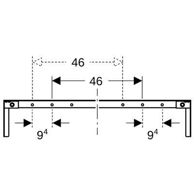Geberit Duofix Traverse für Elementbefestigung, für Staenderabstand, ab Baujahr 90 cm Bild 3