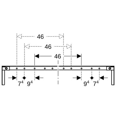 Geberit Duofix Traverse für Elementbefestigung, für Staenderabstand, ab Baujahr 105 cm Bild 3