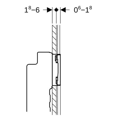 Geberit Sigma60 Betätigungsplatte, für 2-Mengen-Spülung flaechenb, chrom-gebürstet, 132 x 214 mm, Farbe chrom Bild 3