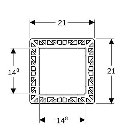 Geberit Abdeckplatte flächenbündig, für WT-Armaturen, mit UP-Funktionsbox, 148 x 148 x 25 mm Bild 2