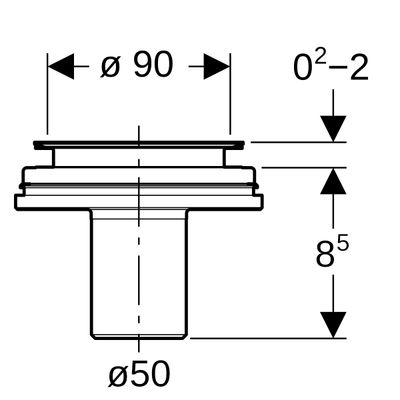 Geberit Duschwannenablauf d90 mit Ablaufdeckel Bild 3