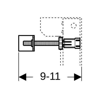 Geberit Set Wandanker, für Einzelmontage, für Duofix WWC, mit Sigma Unterputz-Spülkasten 8 cm Bild 2
