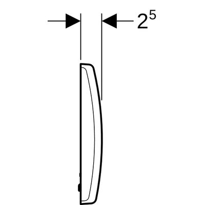Geberit Urinalsteuerung mit elektronischer Auslösung, Basic, 160 x 160 x 250 mm, Farbe weiß Bild 4