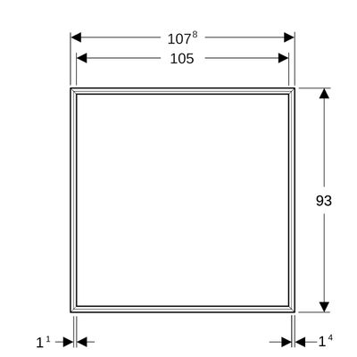 Geberit ONE Abdeckrahmen, für Spiegelschrank UP-Montage, 105 cm, Farbe weiß Bild 2