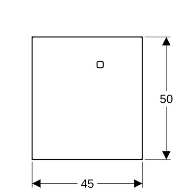 Geberit Abdeckung, zu Hygienespülung, 115 x 450 x 500 mm, Farbe weiß Bild 2