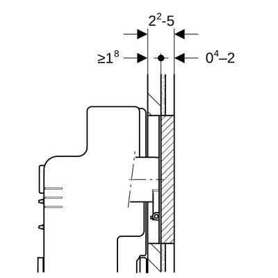 Geberit Sigma Abdeckplatte, flächenbündig kundenspez, 18 x 213 x 131 mm Bild 4