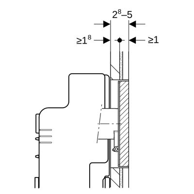 Geberit Sigma Abdeckplatte, flächenbündig, mit Sichtrahmen, kundenspez, 28 x 213 x 131 mm Bild 4