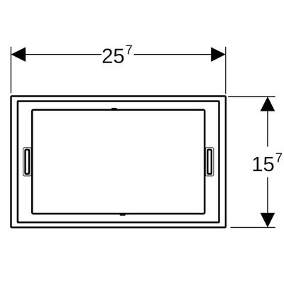 Geberit Sigma70 Abdeckrahmen, eckig, für Betätigungsplatte, schwarzchrom poliert, Farbe schwarz Bild 2