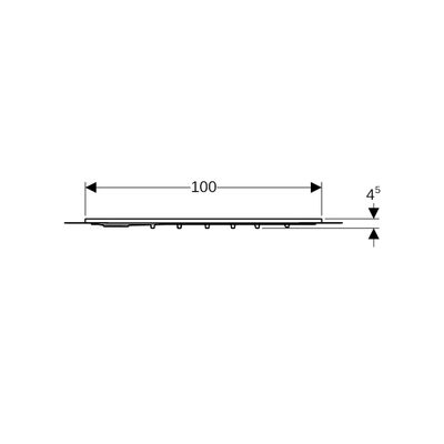 Geberit Duschflaeche aus Varicor, bodeneben,800 x 1000 mm, weiss, 18 x 1000 x 800 mm, Farbe weiß Bild 2