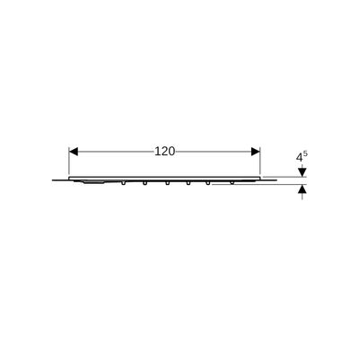 Geberit Duschflaeche aus Varicor, bodeneben,800 x 1200 mm, weiss, 18 x 1200 x 800 mm, Farbe weiß Bild 2