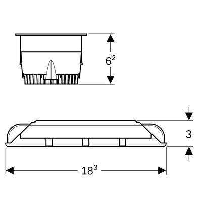 Geberit LED Deckenspot, mit DALI, für ComfortLight, Farbe weiß Bild 2