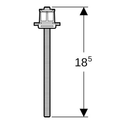 Geberit Fussverlaengerungsset zu Installations- Rahmen, für Setaplano Duschflaeche (2St.), 185 mm Bild 2