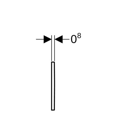 Geberit Typ 30 Abdeckplatte für Urinalsteuerung Infrarot, Zinkdruckguss, 130 x 130 x 8 mm, Farbe weiß Bild 3