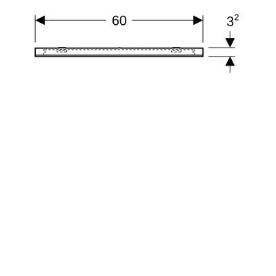 Geberit Option Lichtspiegel Beleuchtung oben, 60 x 65 x 3,5 cm, 650 x 600 mm Bild 4