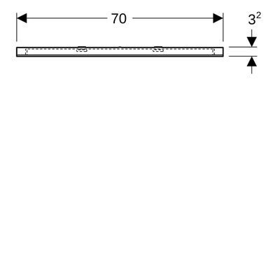 Geberit Option Lichtspiegel Beleuchtung oben, 70 x 65 x 3,5 cm, 650 x 700 mm Bild 4