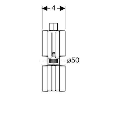 Geberit Rohrschelle gedaemmt, mit Gewindemuffe M8 / M10, DN 50, Farbe Zink Bild 3
