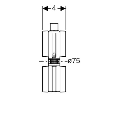 Geberit Rohrschelle gedaemmt, mit Gewindemuffe M8 / M10, DN 70, Farbe Zink Bild 3
