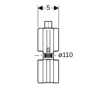 Geberit Rohrschelle gedaemmt, mit Gewindemuffe M8 / M10, DN 100, Farbe Zink Bild 3
