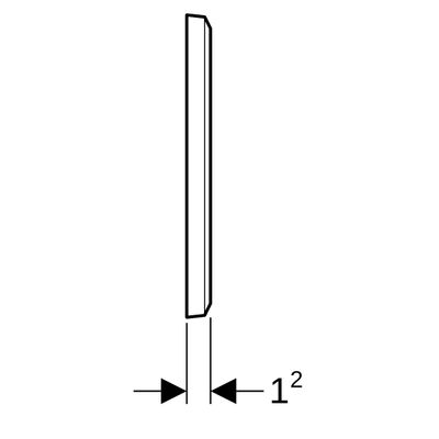 Geberit Abdeckplatte, für Waschtischarmaturen, mit UP-Funktionseinheit: weiss, 164 x 164 x 12 mm, Farbe weiß Bild 4