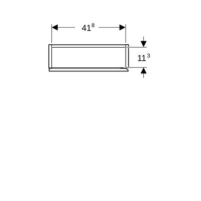 Geberit Haengeschrank rechteckig, 1 Tür 45 x 70 x 15 cm, 700 x 450 x 150 mm, Farbe eiche Bild 4